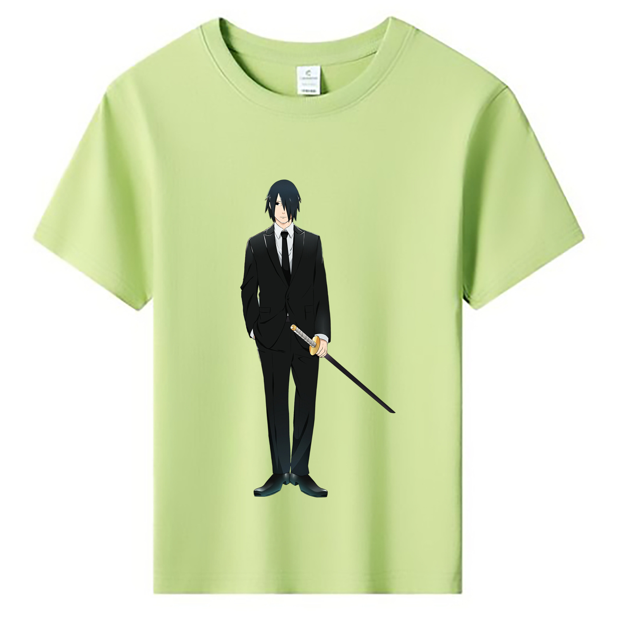 （画像用） NARUTO -ナルト- うちは サスケ Uchiha Sasuke 綿100％キッズTシャツ（フロントプリント）